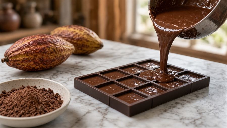 Cocoa liquor, careful temper curves, and mold rest—each bar leaves dated so you 